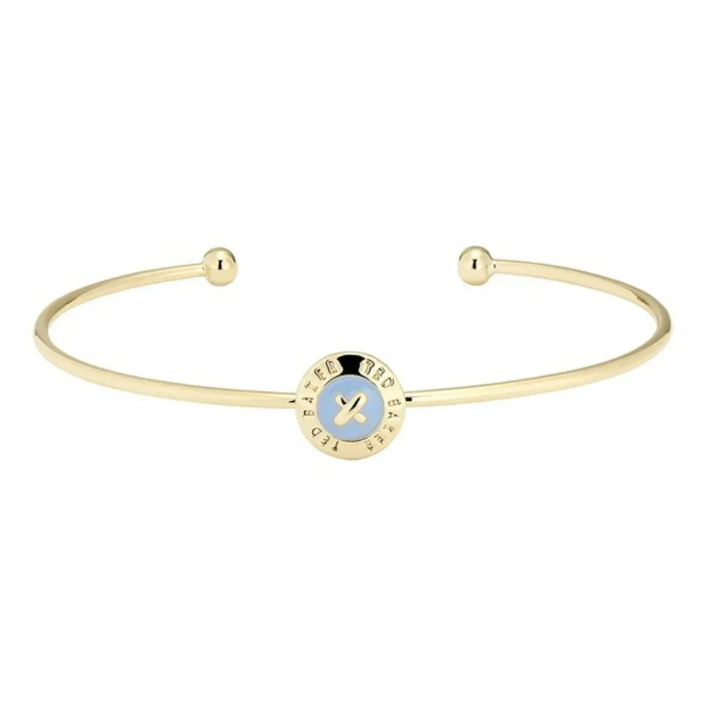 Ted Baker Elvas Gold Baby Blue Mini Button Cuff